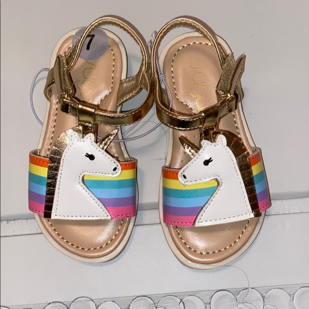 NWOT! Sugar Unicorn sandals Size little girl 7